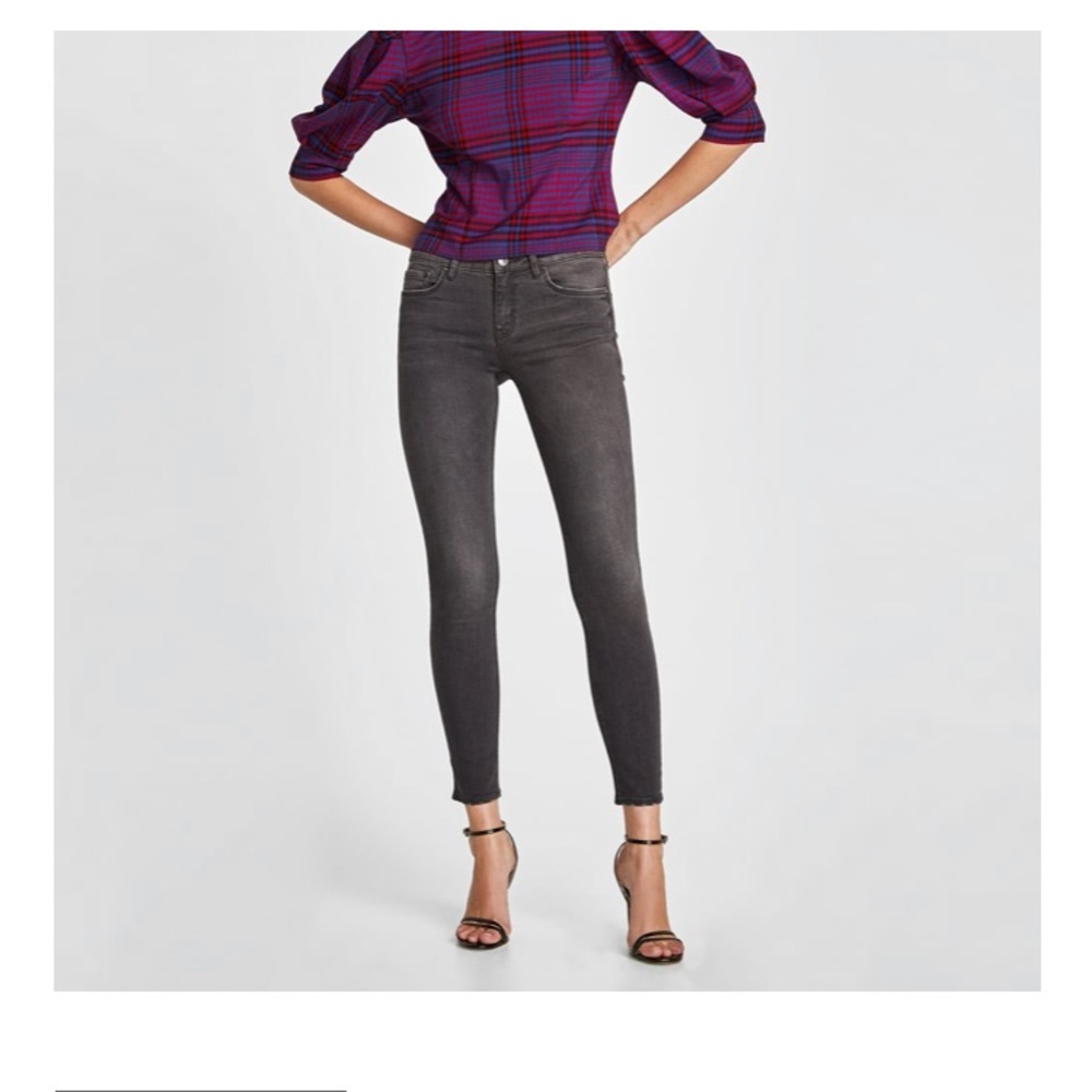 Zara Z1975 Denim Grey Skinny Jeans
